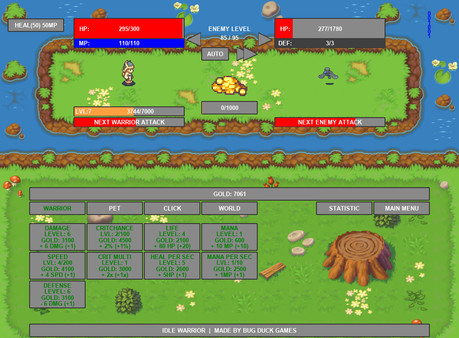 Screenshot z Idle Warrior