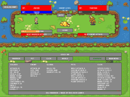 Screenshot z Idle Warrior