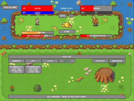 Screenshot z Idle Warrior