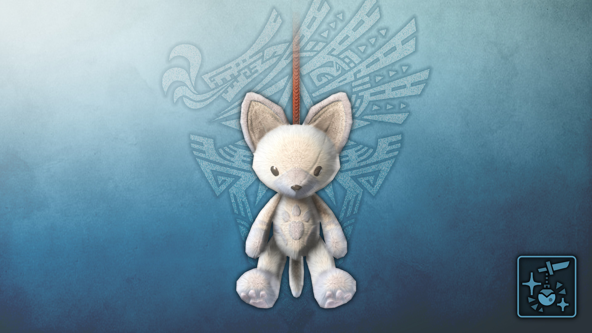 Monster Hunter World: Iceborne - Pendant: White Felyne Teddy Featured Screenshot #1