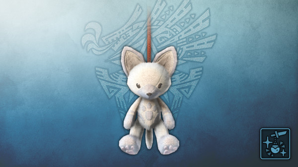 KHAiHOM.com - Monster Hunter World: Iceborne - Pendant: White Felyne Teddy