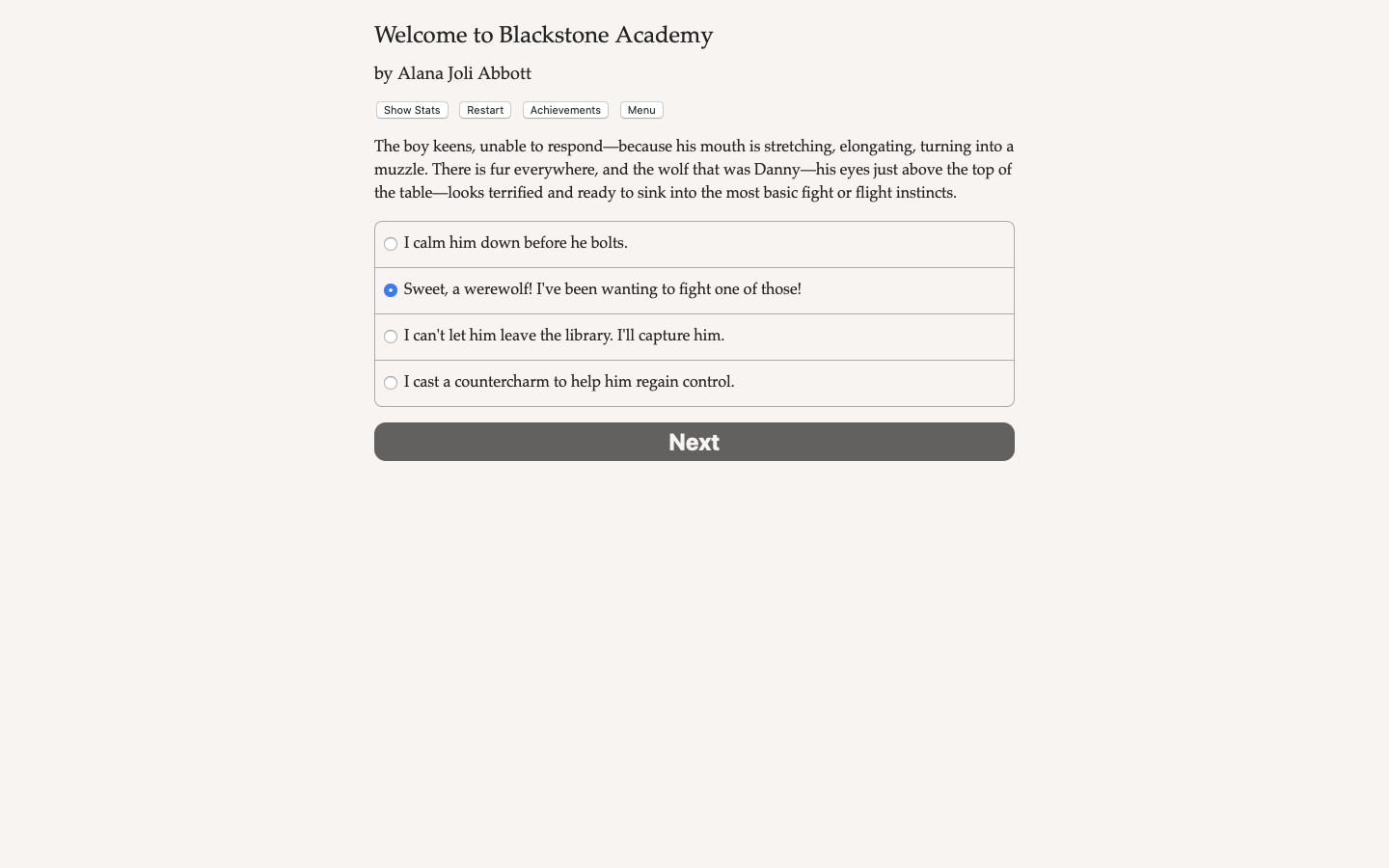 Blackstone Academy for the Magical Arts screenshot #1