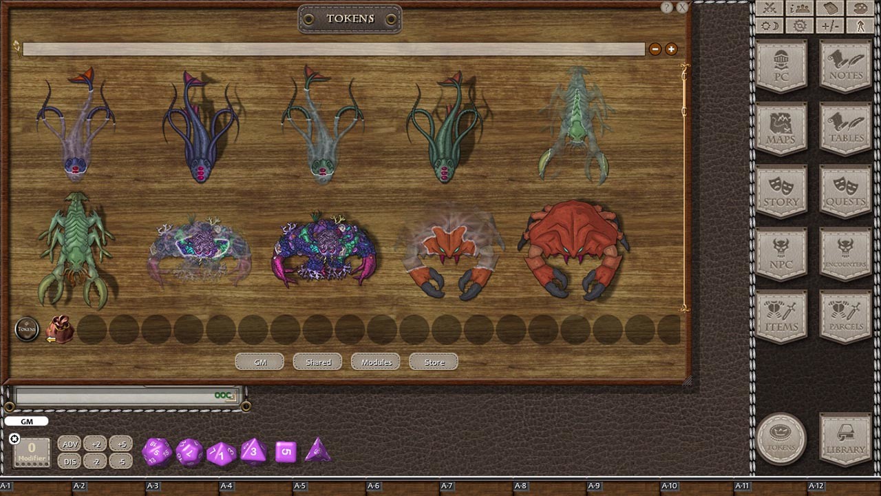 Fantasy Grounds - Jans Token Pack 05 - Aquatic Creatures Featured Screenshot #1