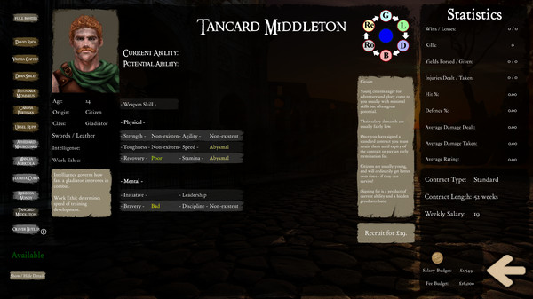 Screenshot z Gladiator Manager