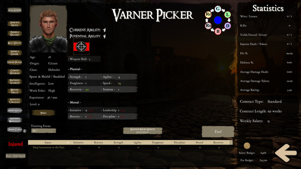 Screenshot z Gladiator Manager