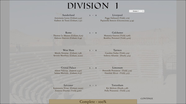 Screenshot z Gladiator Manager
