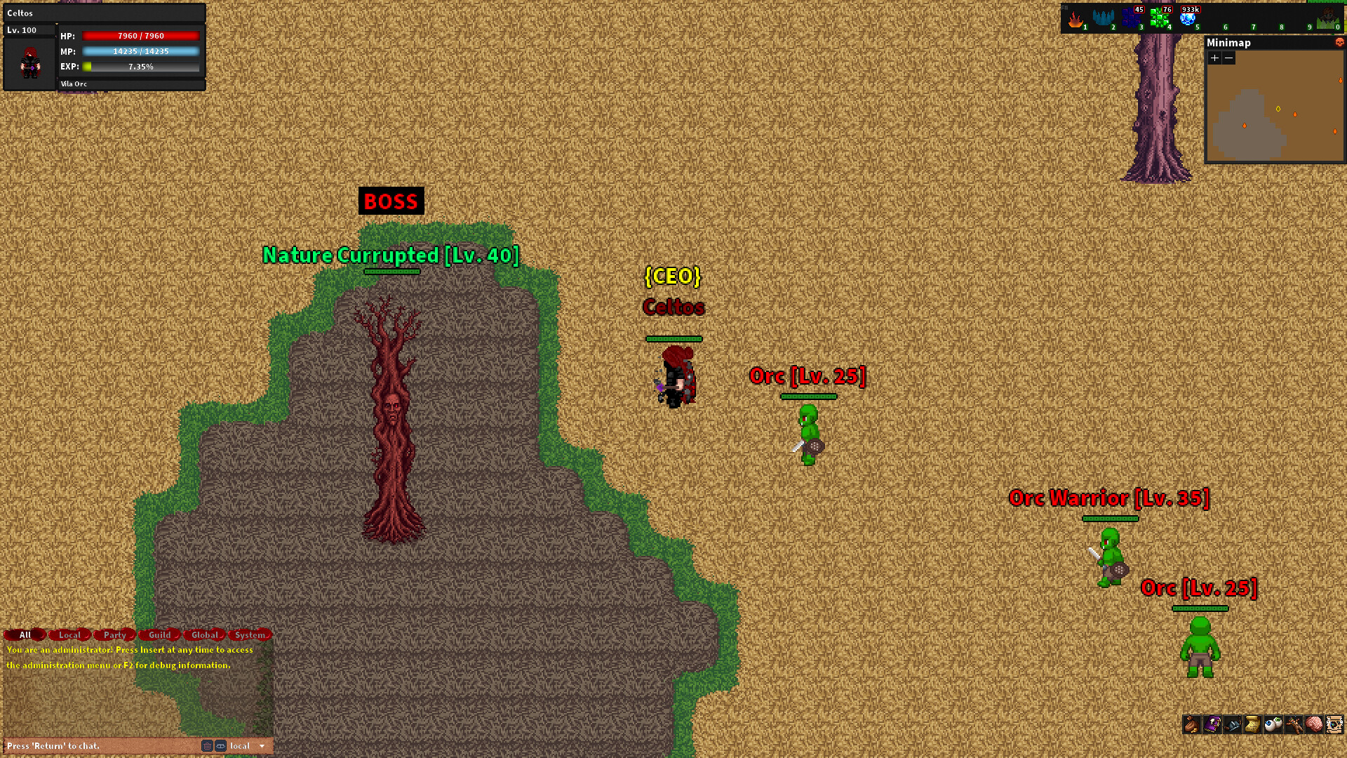 Rebornia - MMORPG 2D Featured Screenshot #1