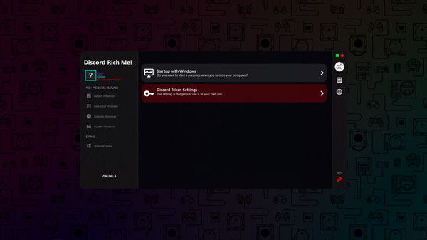 Screenshot z Discord Rich Me! Engine