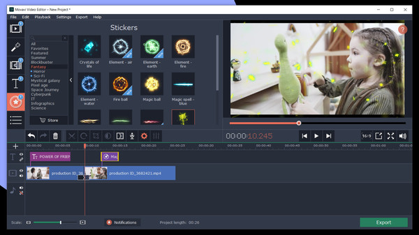 Movavi Video Editor Plus 2020 Effects - Cinematic Set
