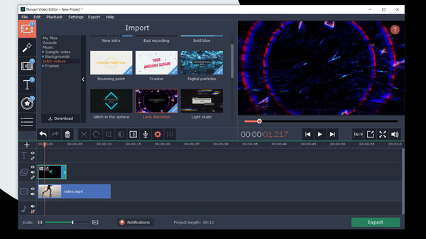 Movavi Video Editor Plus 2020 Effects - VHS Intro Pack