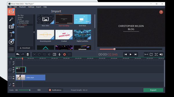 Movavi Video Editor Plus 2020 Effects - VHS Intro Pack