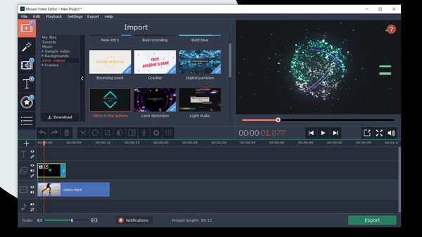 Movavi Video Editor Plus 2020 Effects - VHS Intro Pack