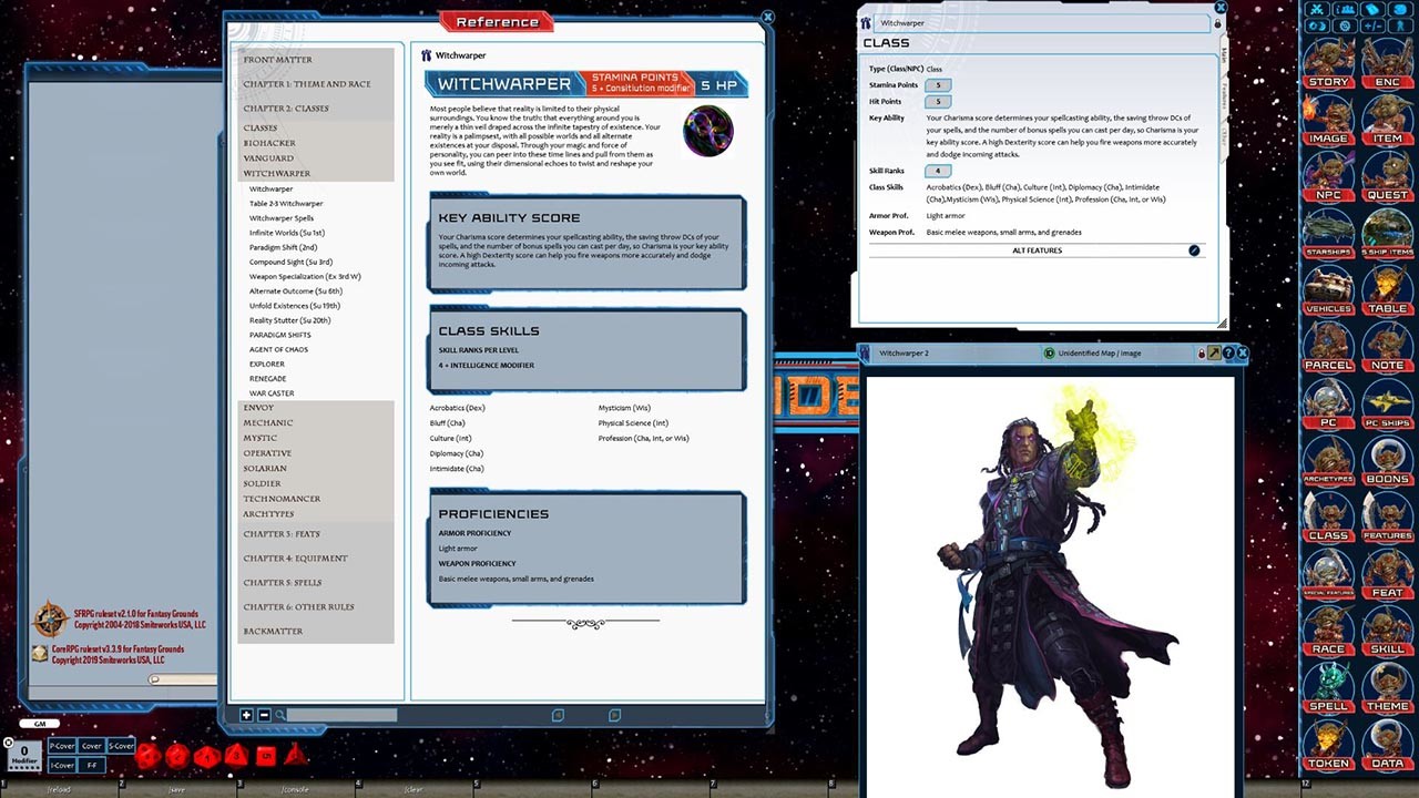 Fantasy Grounds - Starfinder Character Operations Manual Featured Screenshot #1