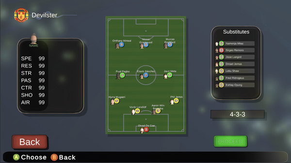 Screenshot z Super Arcade Soccer 2021