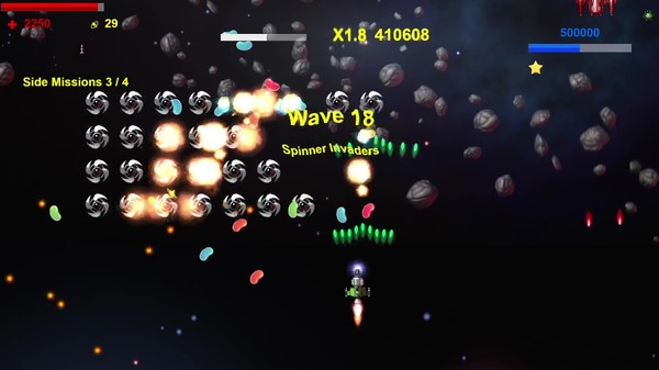 Screenshot z Spinner Invaders