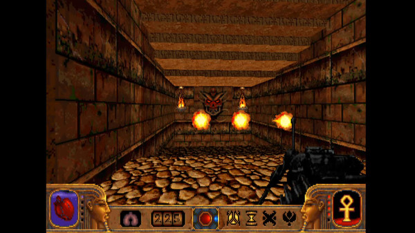 Screenshot z PowerSlave (DOS Classic Edition)