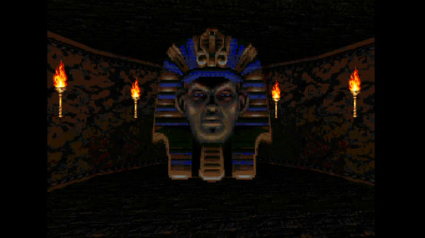 Screenshot z PowerSlave (DOS Classic Edition)