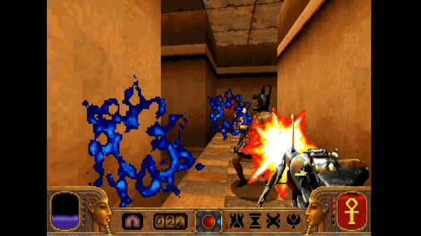Screenshot z PowerSlave (DOS Classic Edition)