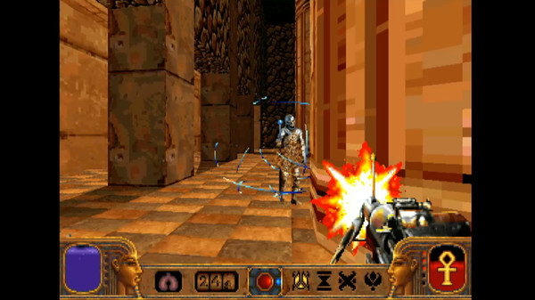 Screenshot z PowerSlave (DOS Classic Edition)