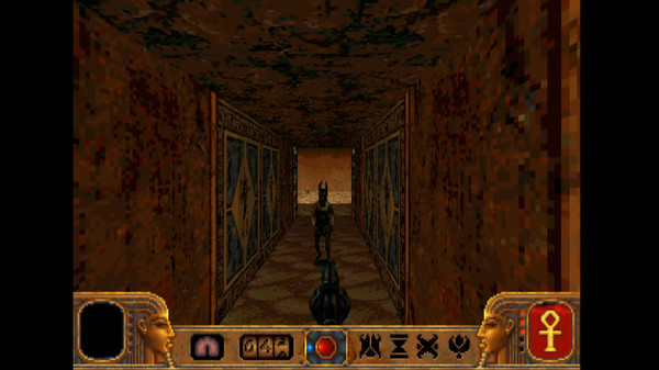 Screenshot z PowerSlave (DOS Classic Edition)