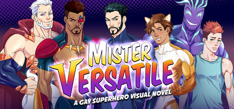 Mister Versatile: A Gay Superhero Visual Novel header art