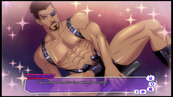 Screenshot z Mister Versatile: A Gay Superhero Visual Novel