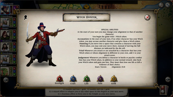 Talisman Character - Witch Hunter