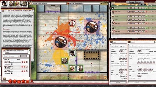Screenshot z Fantasy Grounds - Pathfinder 2 RPG - Extinction Curse AP 2: Legacy of the Lost God