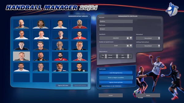 Screenshot z Handball Manager 2021