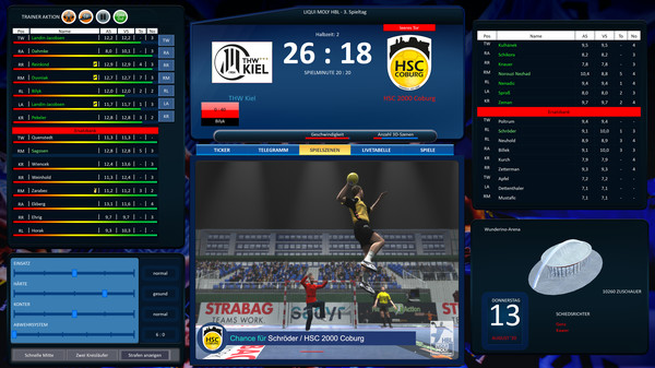 Screenshot z Handball Manager 2021