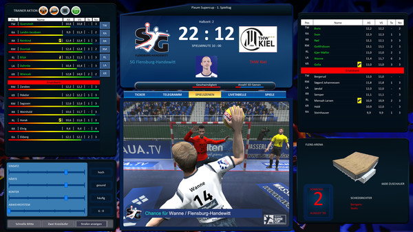 Screenshot z Handball Manager 2021