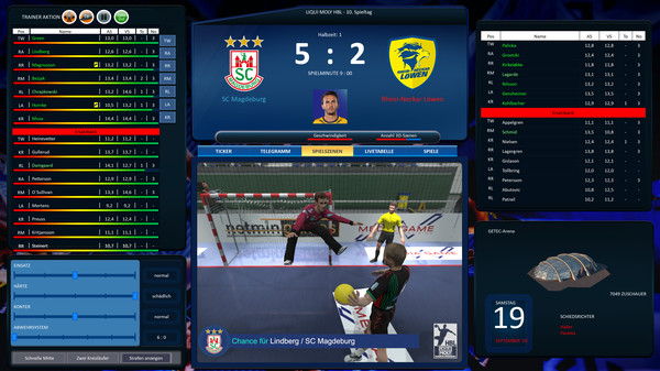Screenshot z Handball Manager 2021