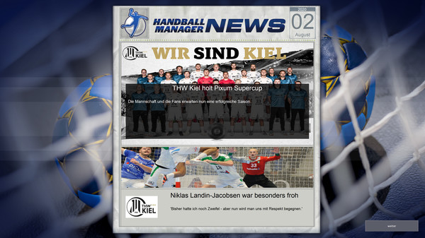 Screenshot z Handball Manager 2021