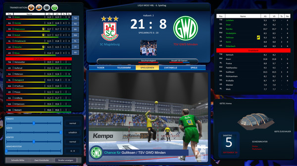 Screenshot z Handball Manager 2021