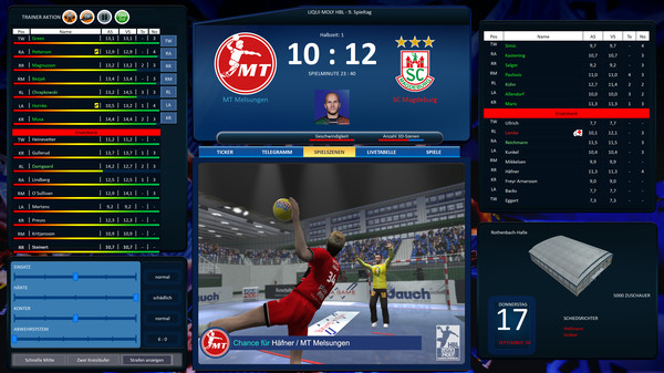 Screenshot z Handball Manager 2021