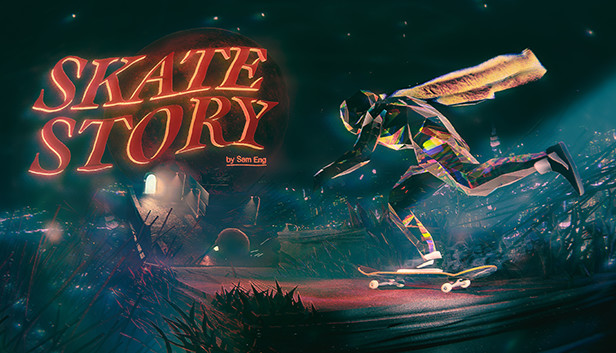 Stylized landscape from Skate Story.