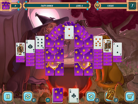 Screenshot z Sweet Solitaire: School Witch