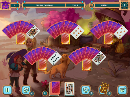 Screenshot z Sweet Solitaire: School Witch