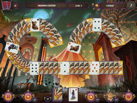 Screenshot z Dark Solitaire. Mystical Circus