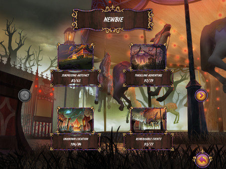 Screenshot z Dark Solitaire. Mystical Circus