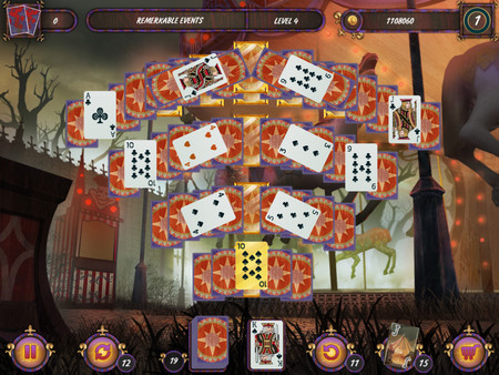 Screenshot z Dark Solitaire. Mystical Circus