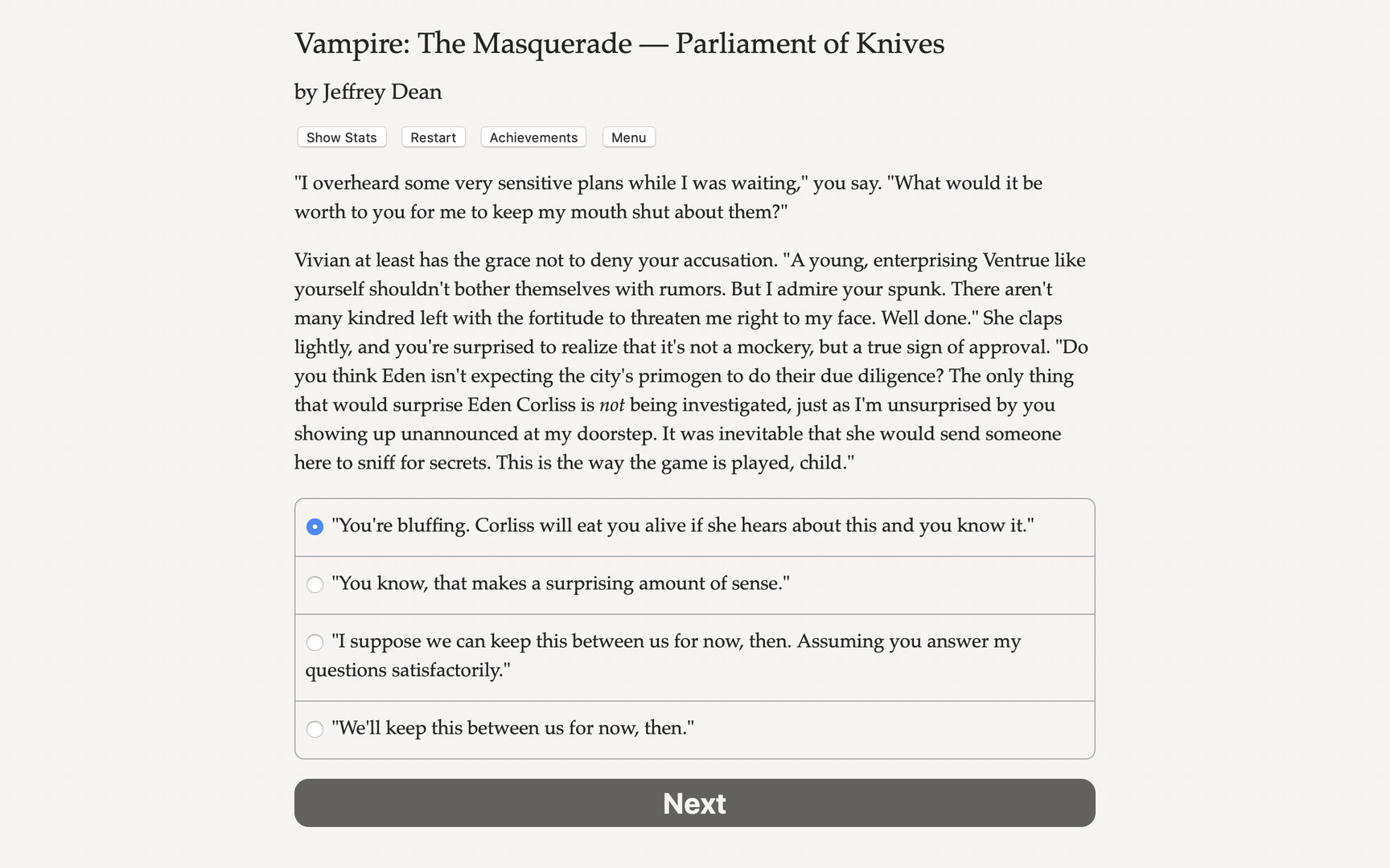 Vampire: The Masquerade — Parliament of Knives screenshot #4