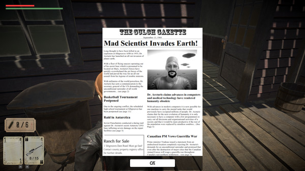 Screenshot z Gunslingers of the Wasteland vs. The Zombies From Mars