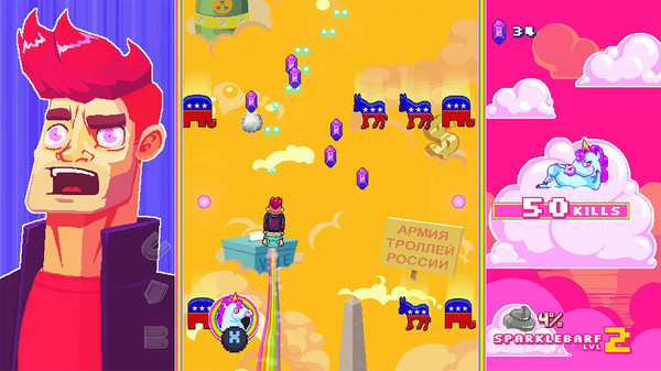 Screenshot z Rainbows, toilets & unicorns!