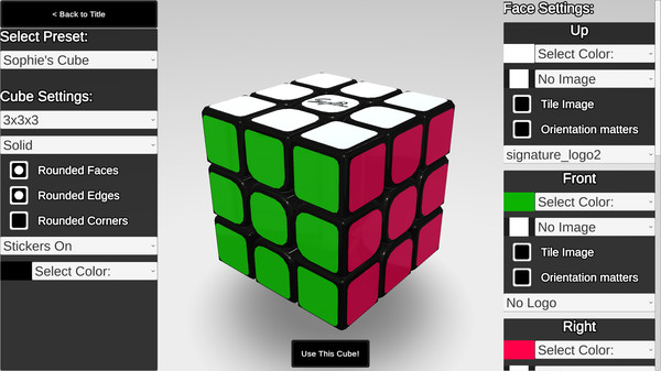 Screenshot z Sophie's Cubes