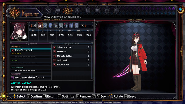 Death end re;Quest 2 - Blood Skelter Set