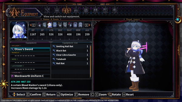 Death end re;Quest 2 - Blood Skelter Set