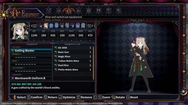 Screenshot z Death end re;Quest 2 - Ultimate Weapon Set