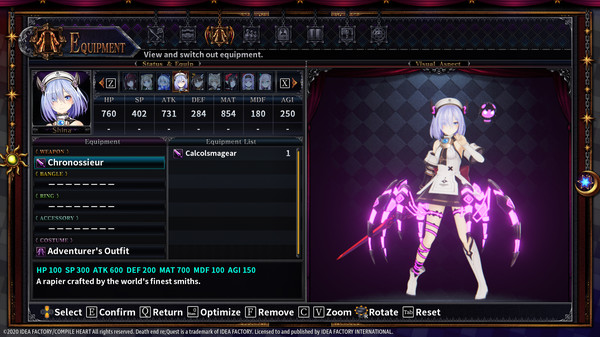 Screenshot z Death end re;Quest 2 - Ultimate Weapon Set