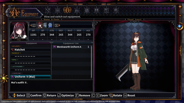 Screenshot z Death end re;Quest 2 - Alternate Uniform Set